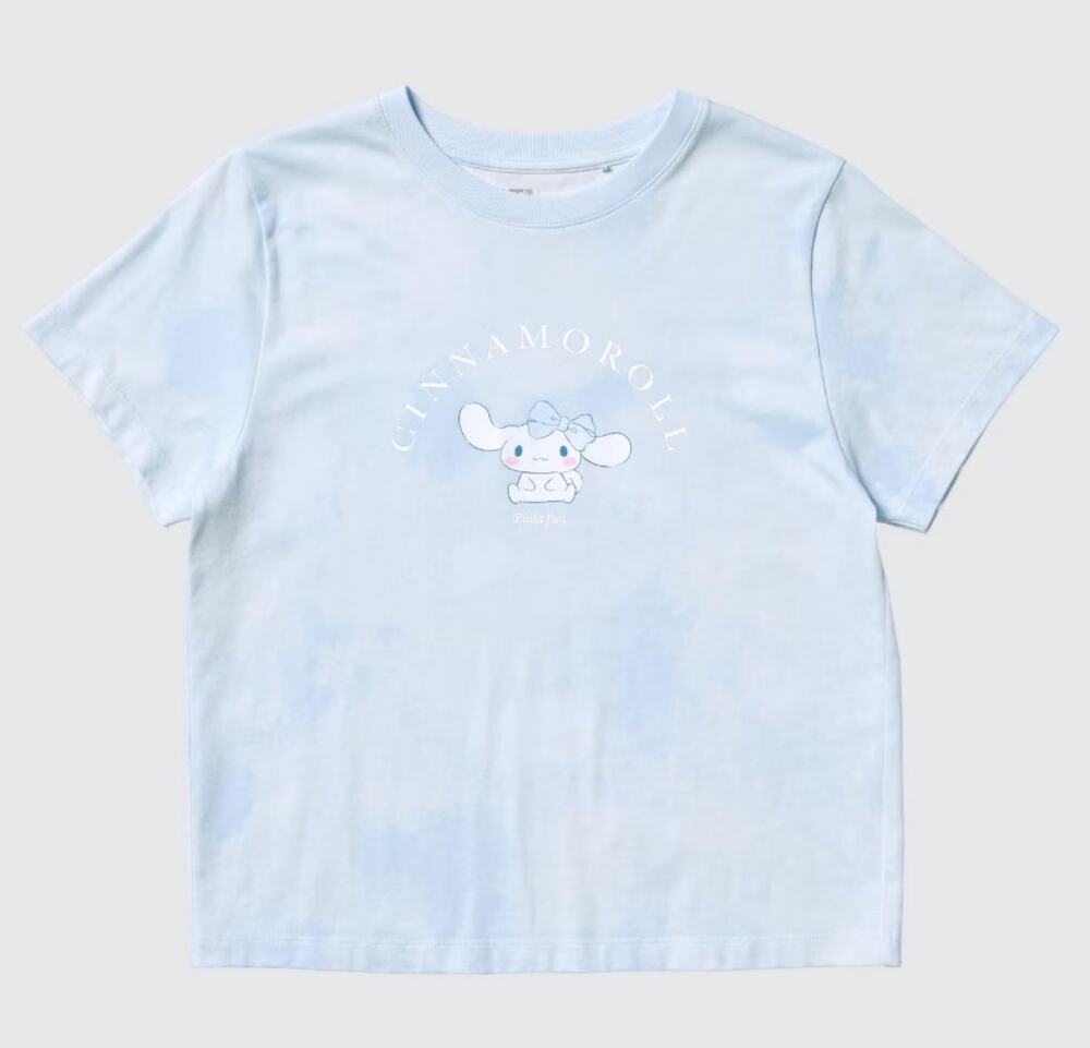 Uniqlo Sanrio Cinnamoroll Tie Dye Graphic T-shirt in Light Blue